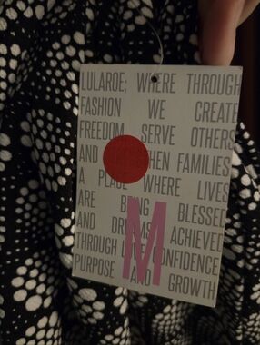 LuLaRoe Black & White Dot Pattern Skirt